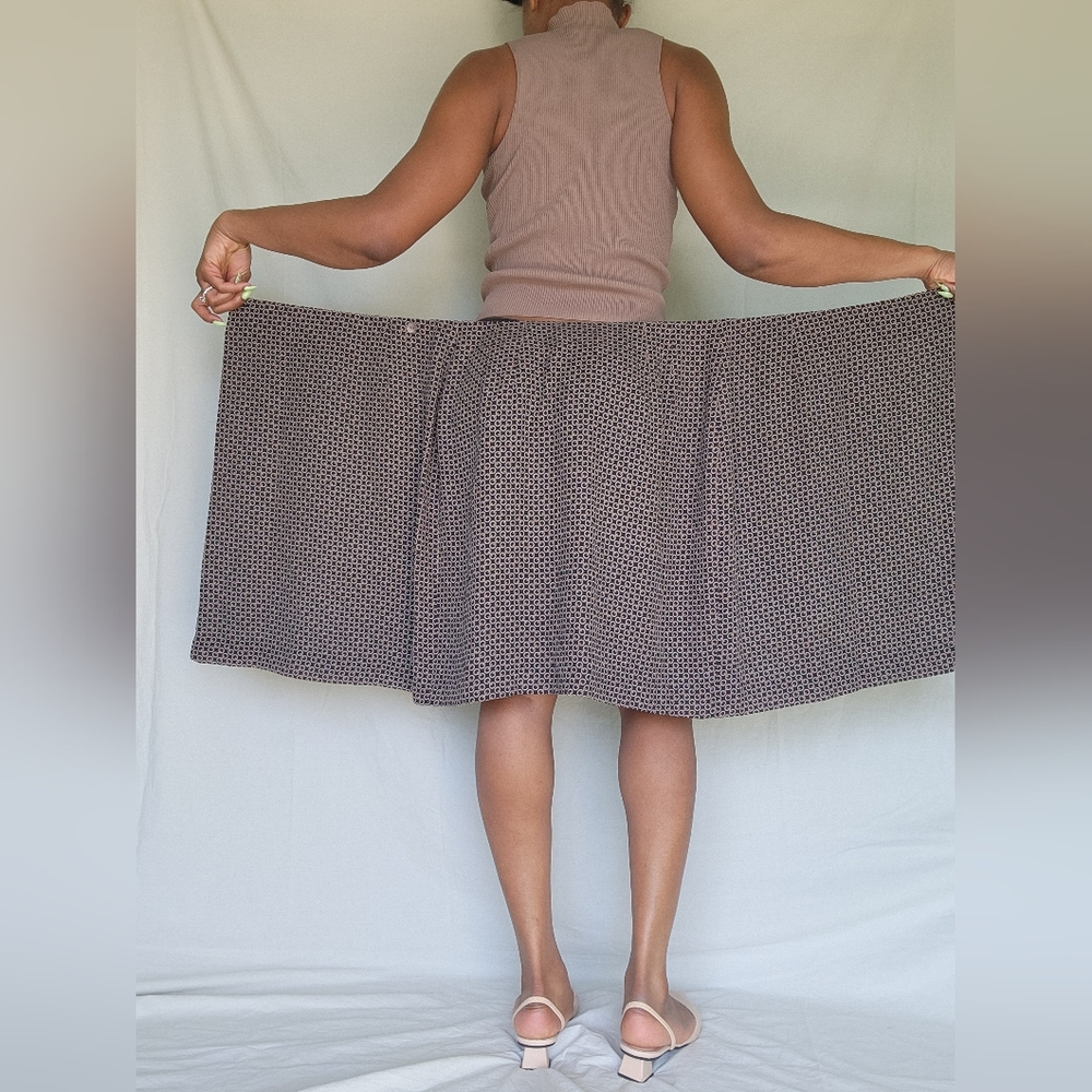 Women's Wrap Around Charter Club Elegant Black Patterned Skirt - Picture 6 of 12